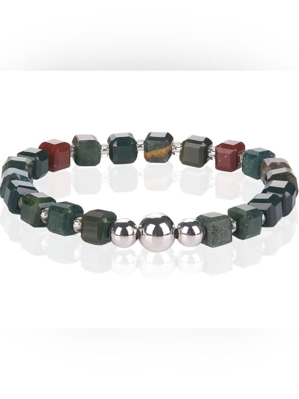 Handmade Original Oriental Jasper  6MM Stretch Bracelet